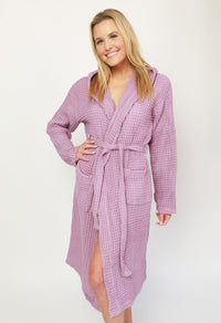 Organic Waffle Hooded Bathrobe