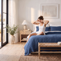 Royal Blue Airy Soft Organic Cotton Duvet Cover