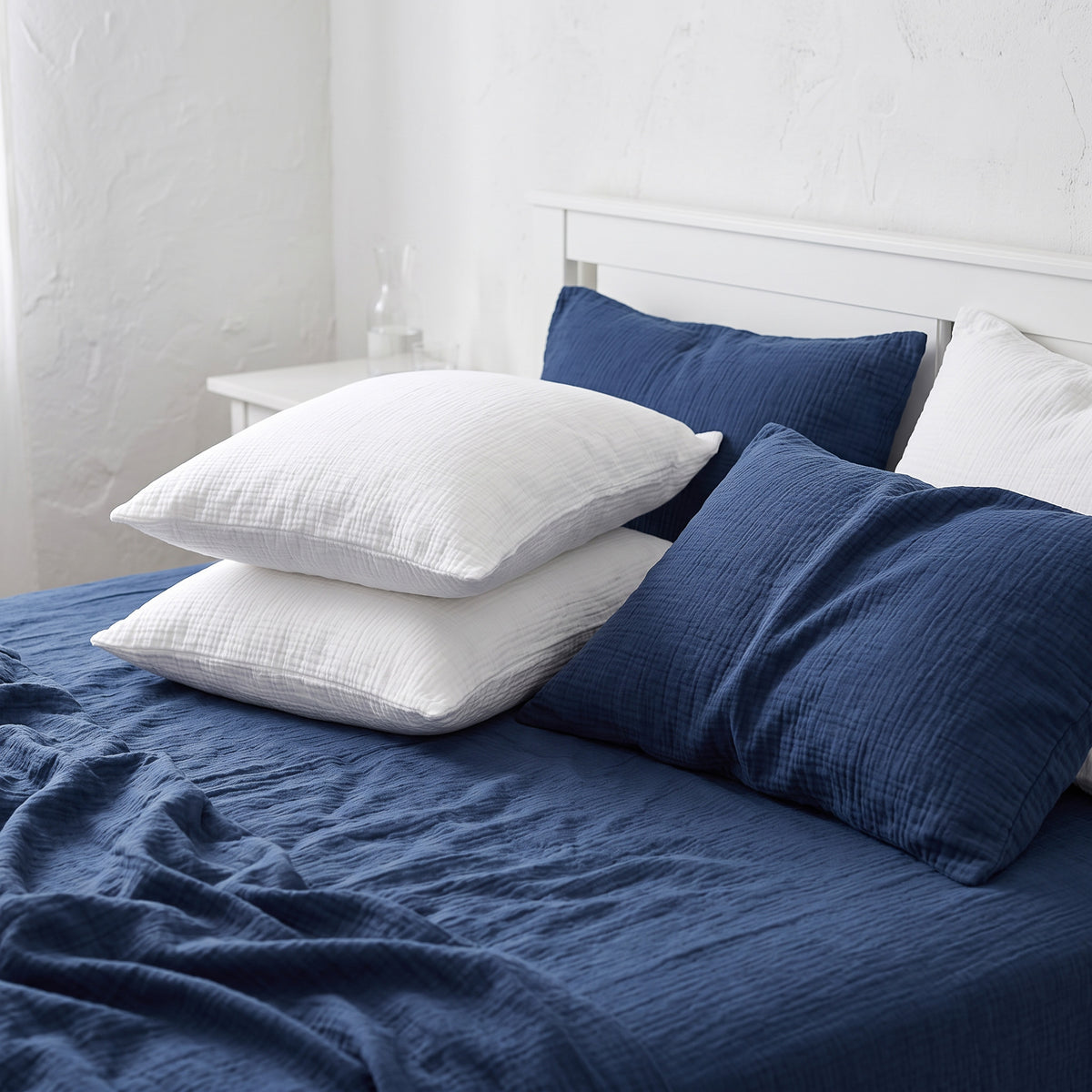 Organic Cotton Pillowcase Set of 2 - Royal Blue