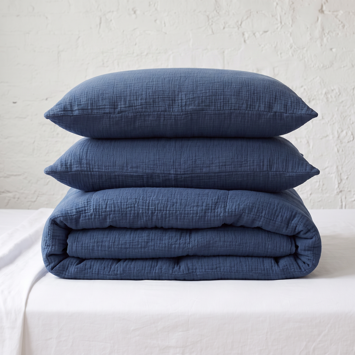 Royal Blue Airy Soft Organic Cotton Duvet Cover