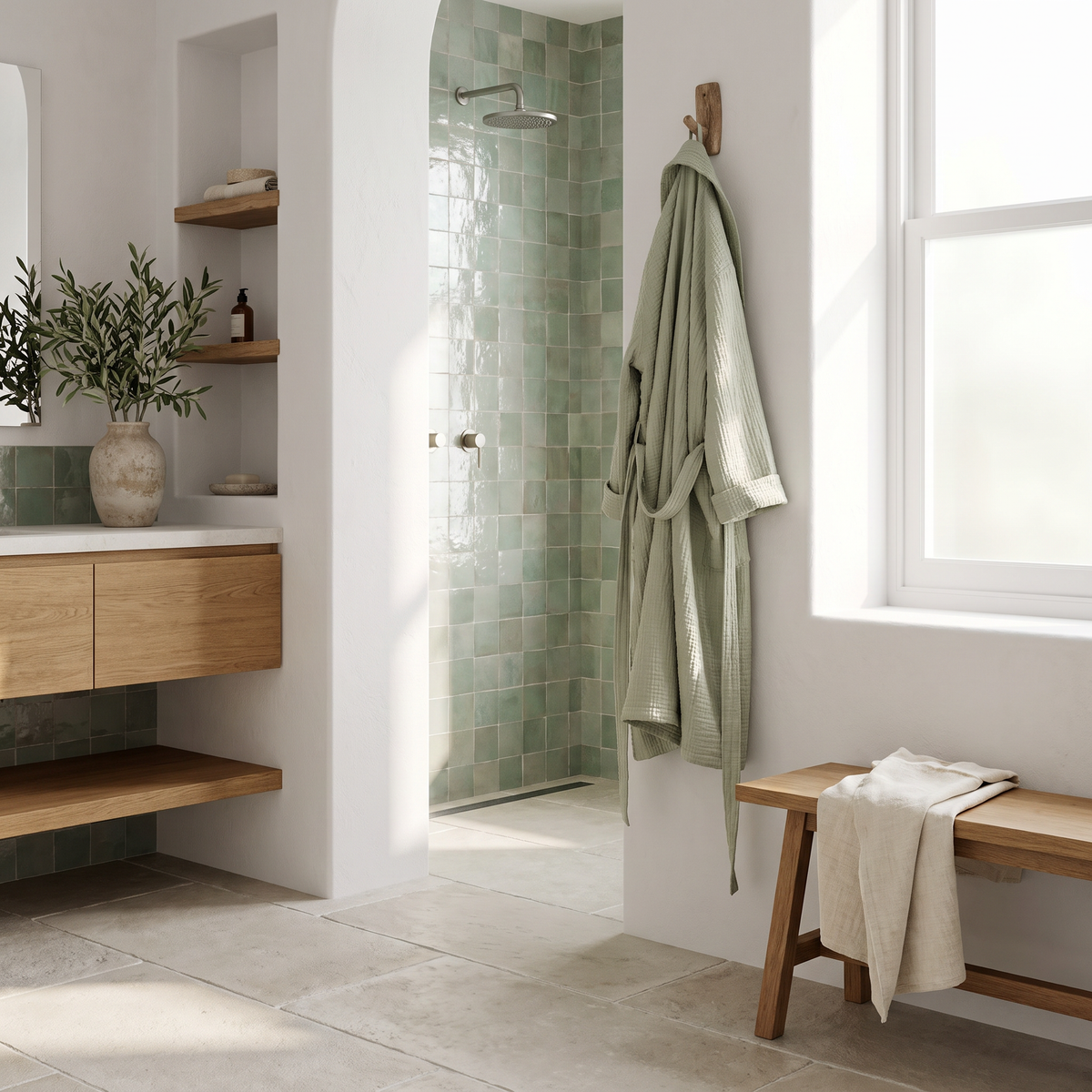 Sage Organic Cotton Robe