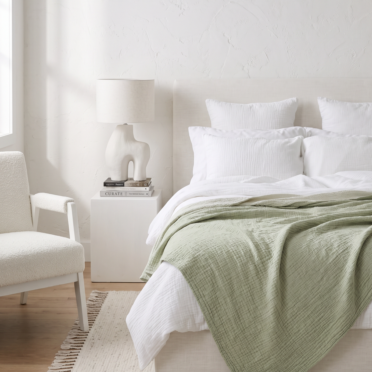 Sage Organic Muslin Blanket – Double-Sided