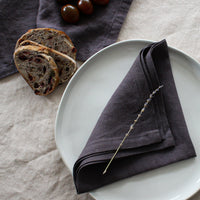 Smoke Gray Linen Napkin Set of 4