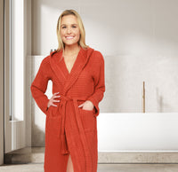 Organic Waffle Hooded Bathrobe