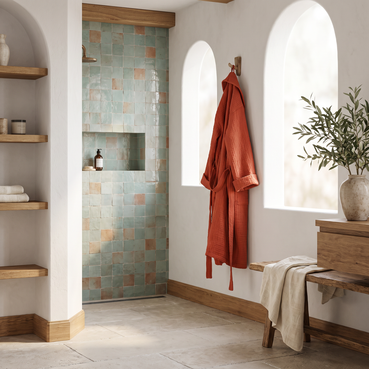 Terracotta Organic Cotton Robe