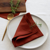 Terracotta Linen Napkin Set of 4