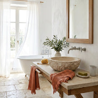 Waffle Hand Towel, Terracotta