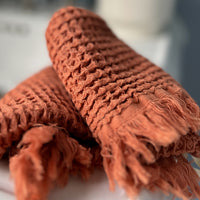 Waffle Hand Towel, Terracotta