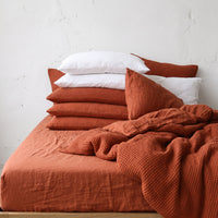 Organic Cotton Gauze Fitted Sheet – Cinnamon