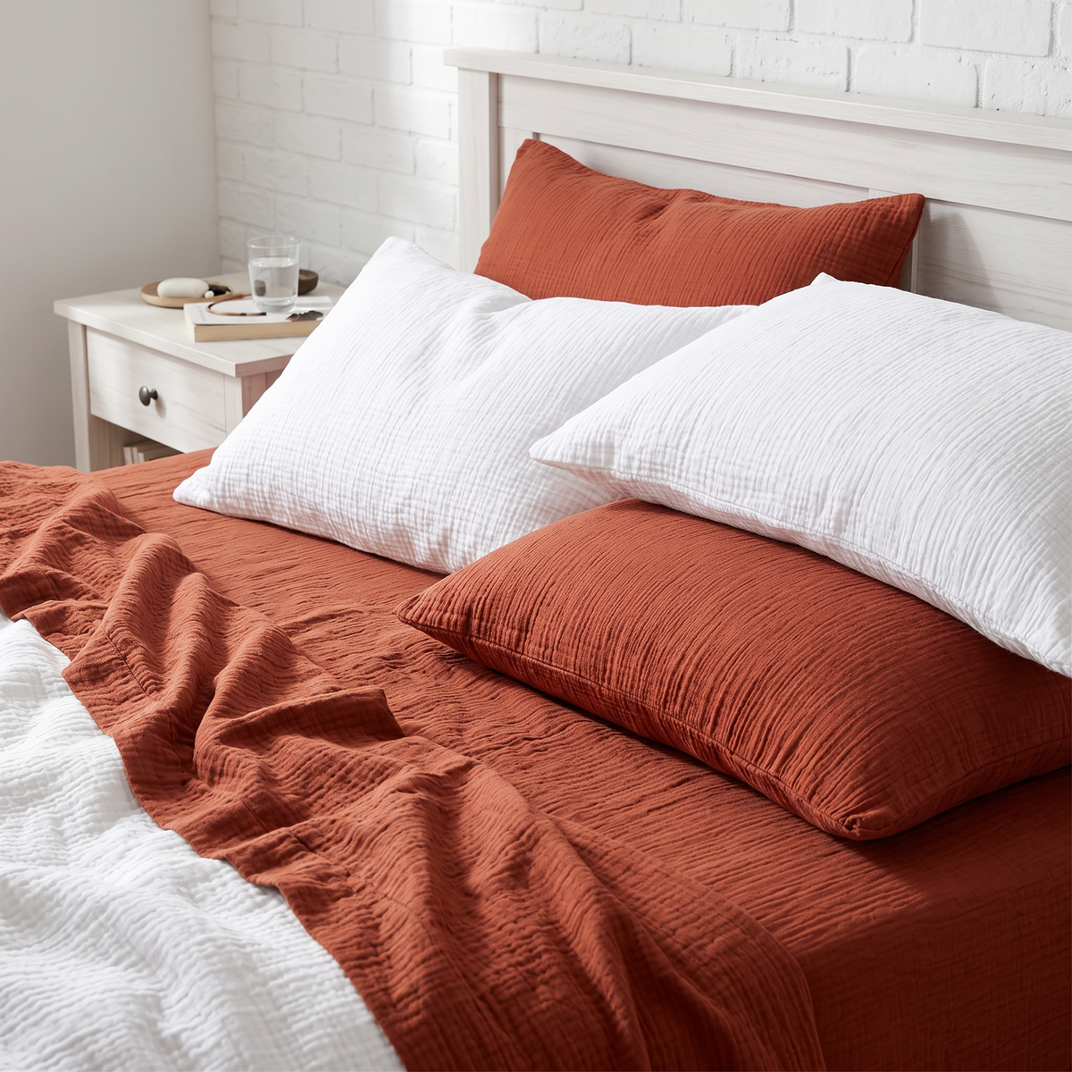 Organic Cotton Pillowcase Set of 2 - Cinnamon