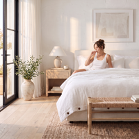 White Airy Soft Organic Cotton Duvet Cover