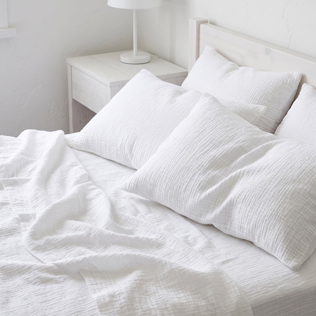 Organic Cotton Pillowcase Set of 2 - White