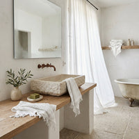 Waffle Hand Towel, White