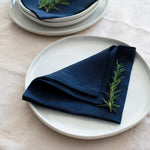 Navy Linen Napkins, Set of 4 or Single Napkin