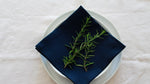 Navy Linen Napkins, Set of 4 or Single Napkin