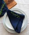 Navy Linen Napkins, Set of 4 or Single Napkin