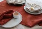 Terracotta Table Runner, 100% Linen