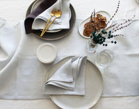 Oyster Gray Table Runner, Linen