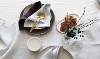 Oyster Gray Table Runner, Linen