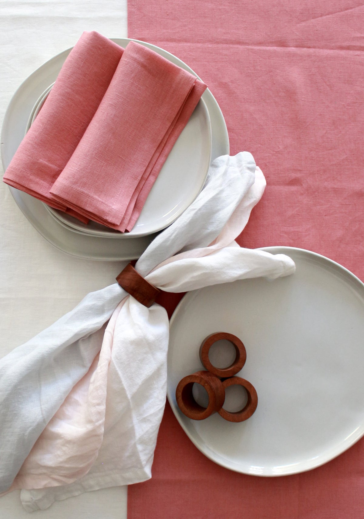Dusty Rose Table Runner, Linen