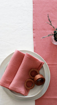 Dusty Rose Table Runner, Linen