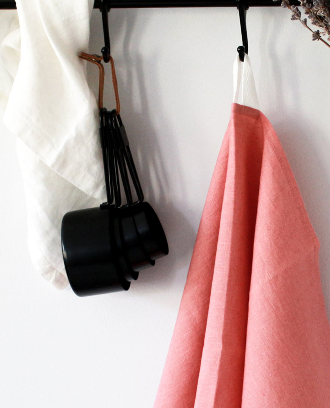 Dusty Rose Linen Tea Towel