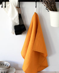Golden Yellow Linen Tea Towel