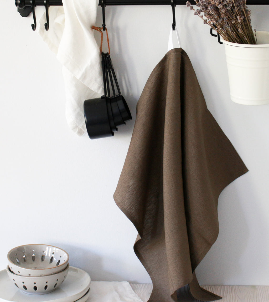 brown kitchen towel