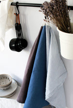 Smoke Gray Linen Tea Towel, Kitchen Towel