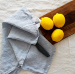 Sky Blue Linen Tea Towel, Kitchen Towel