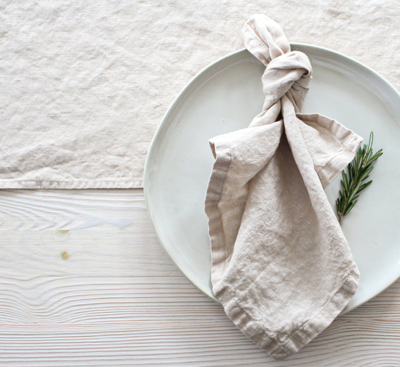 Natural Linen Napkins, Set of 4 or Single Napkin