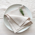 Natural linen napkins