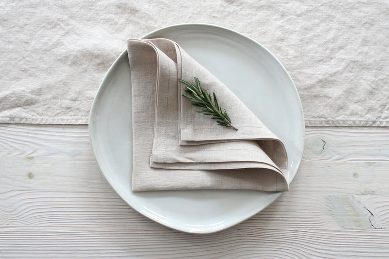 Natural Linen Napkins, Set of 4 or Single Napkin