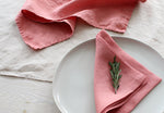 Dusty rose linen napkins