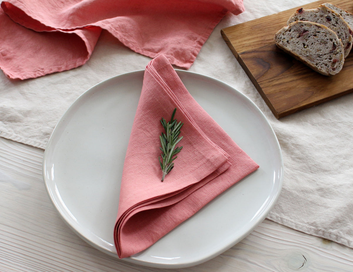 Dusty Rose Linen Napkins