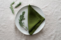 Forest Green Linen Napkins