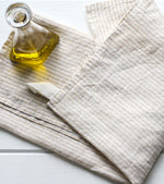 Striped Kitchen Towels, 100% Linen, Set of 2 or Single