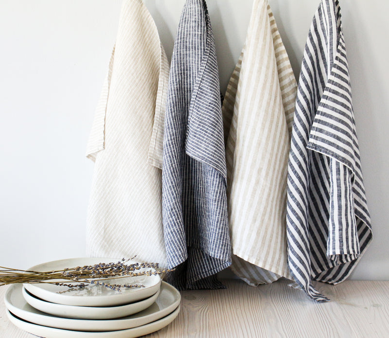 Striped Kitchen Towels, Set of 2 or Single