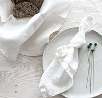 White cloth napkins
