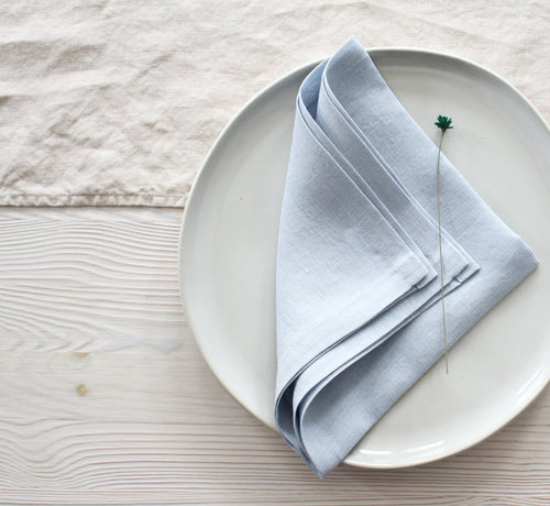 Sky blue cloth napkin