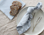 Sky Blue Linen Napkins, Set of 4 or Single Napkin