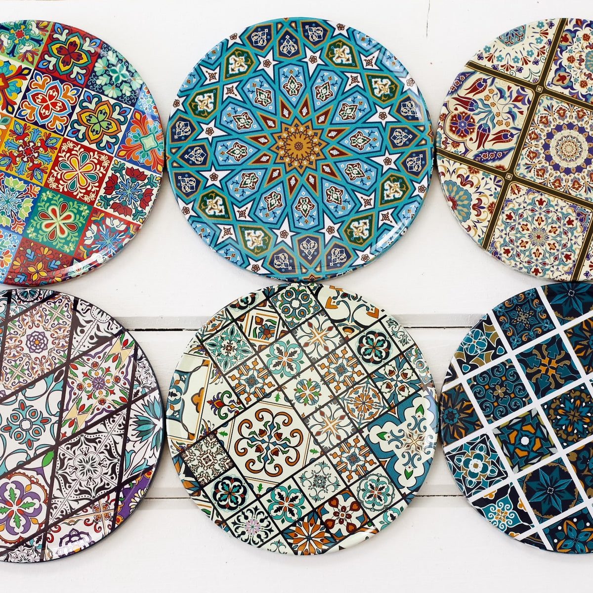Coaster Set of 6, Coaster Set for Drinks, Decorative Coaster Set