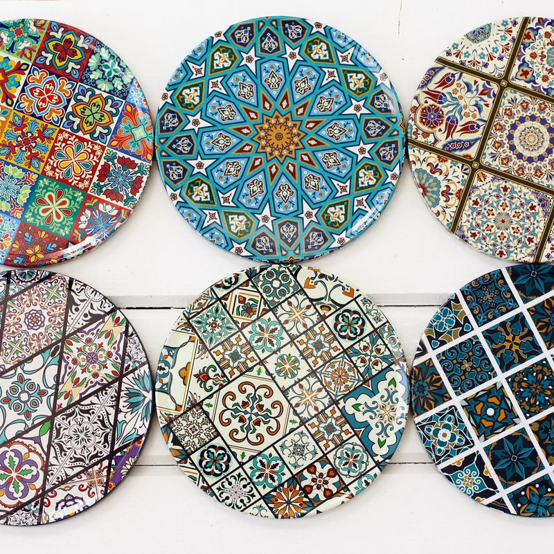 Coaster Set of 6, Coaster Set for Drinks, Decorative Coaster Set