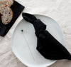 Black Linen Napkins, Set of 4 or Single Napkin