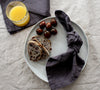 Smoke Gray Linen Napkins, Set of 4 or Single Napkin
