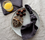 Smoke Gray Linen Napkins, Set of 4 or Single Napkin