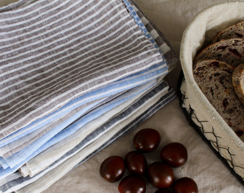 Cotton Linen Tea Towel Set of 2, Kitchen Towels