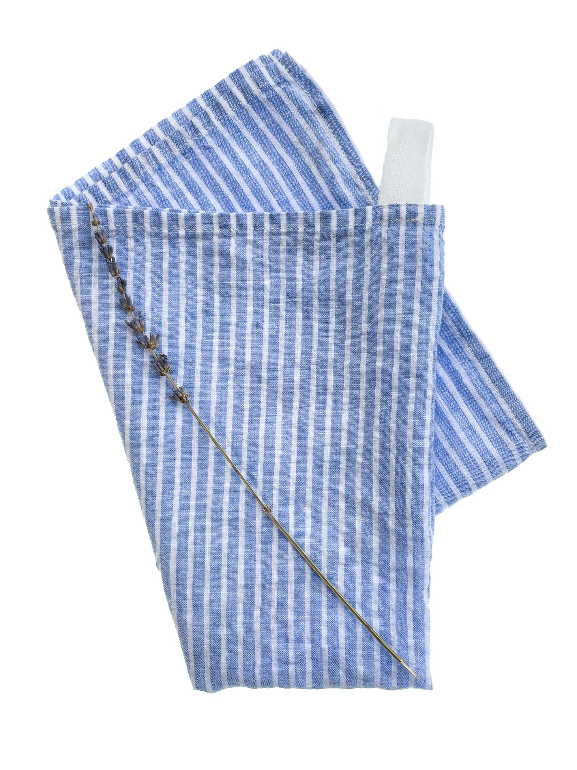 All Cotton and Linen Striped Dish Towels Rectangular BC Navy / 18x28 / Set of 4