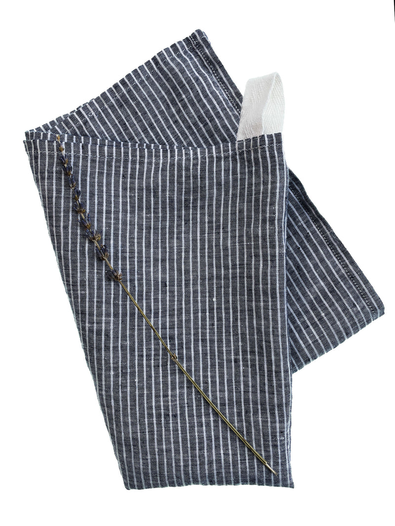 Striped Kitchen Towels, 100% Linen, Set of 2 or Single