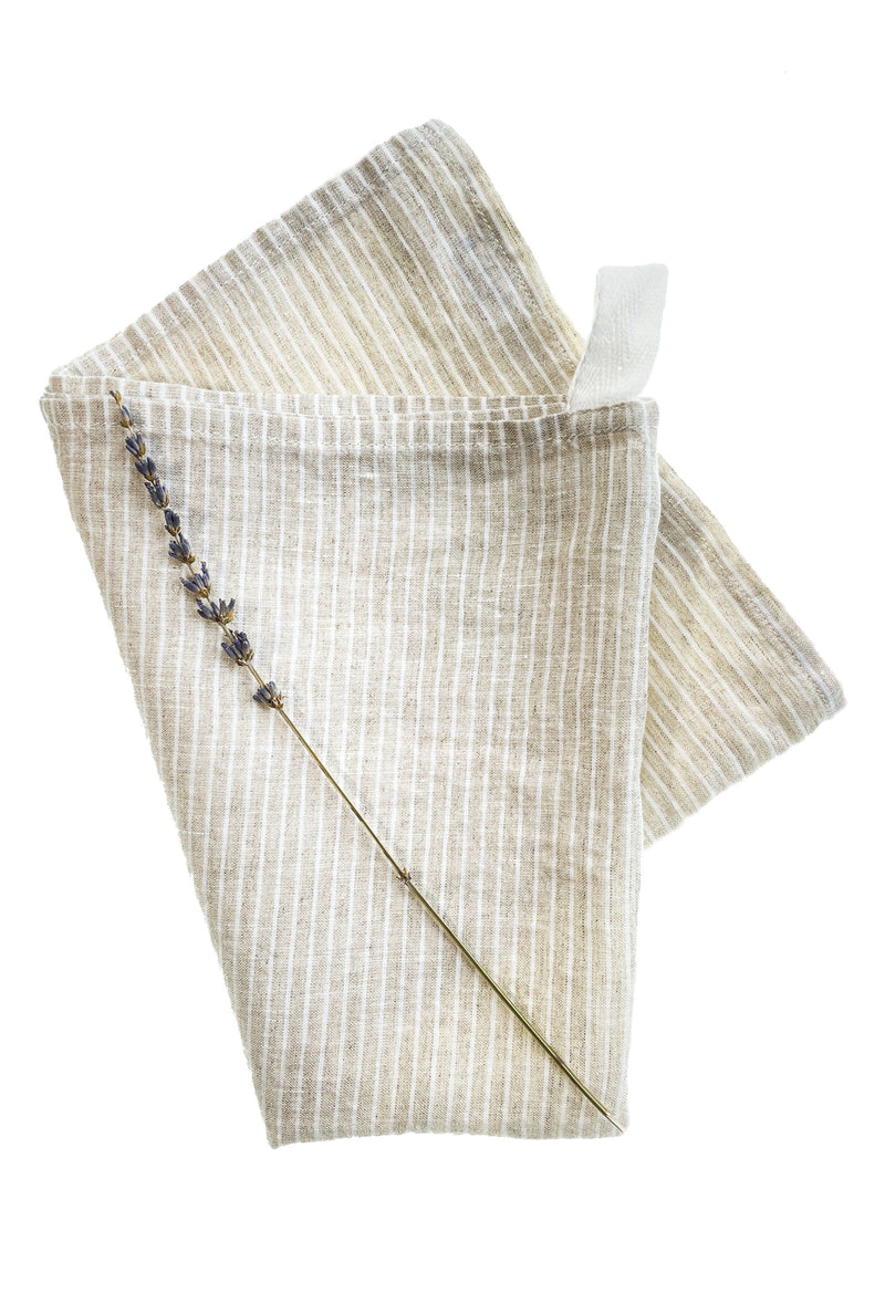 Striped Kitchen Towels, 100% Linen, Set of 2 or Single
